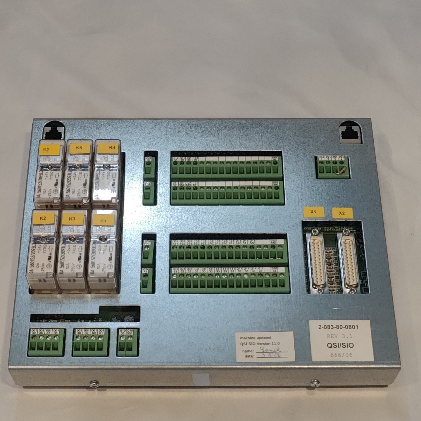 Homag 2-083-80-0801 Rev 3.1 Controller QSI/SIO Version 11.0 Brandt Edge Bander