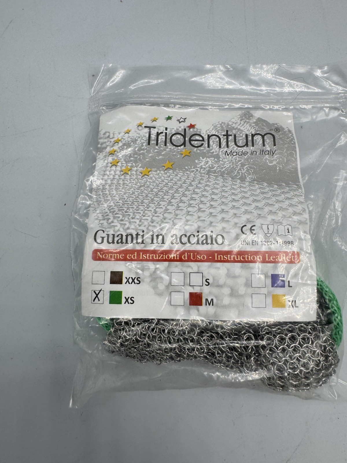 Tridentum Size Extra Small Stainless Steel Chain Mail Metal Mesh Safety Gloves