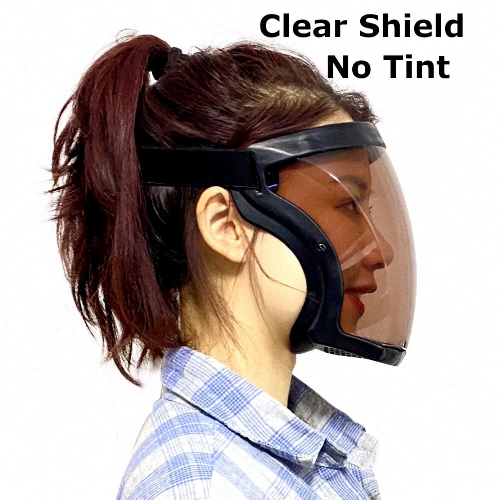 Full Face Paint Dust Shield Mask, Anti-Fog, Heavy Duty Safety Gear, Transparent