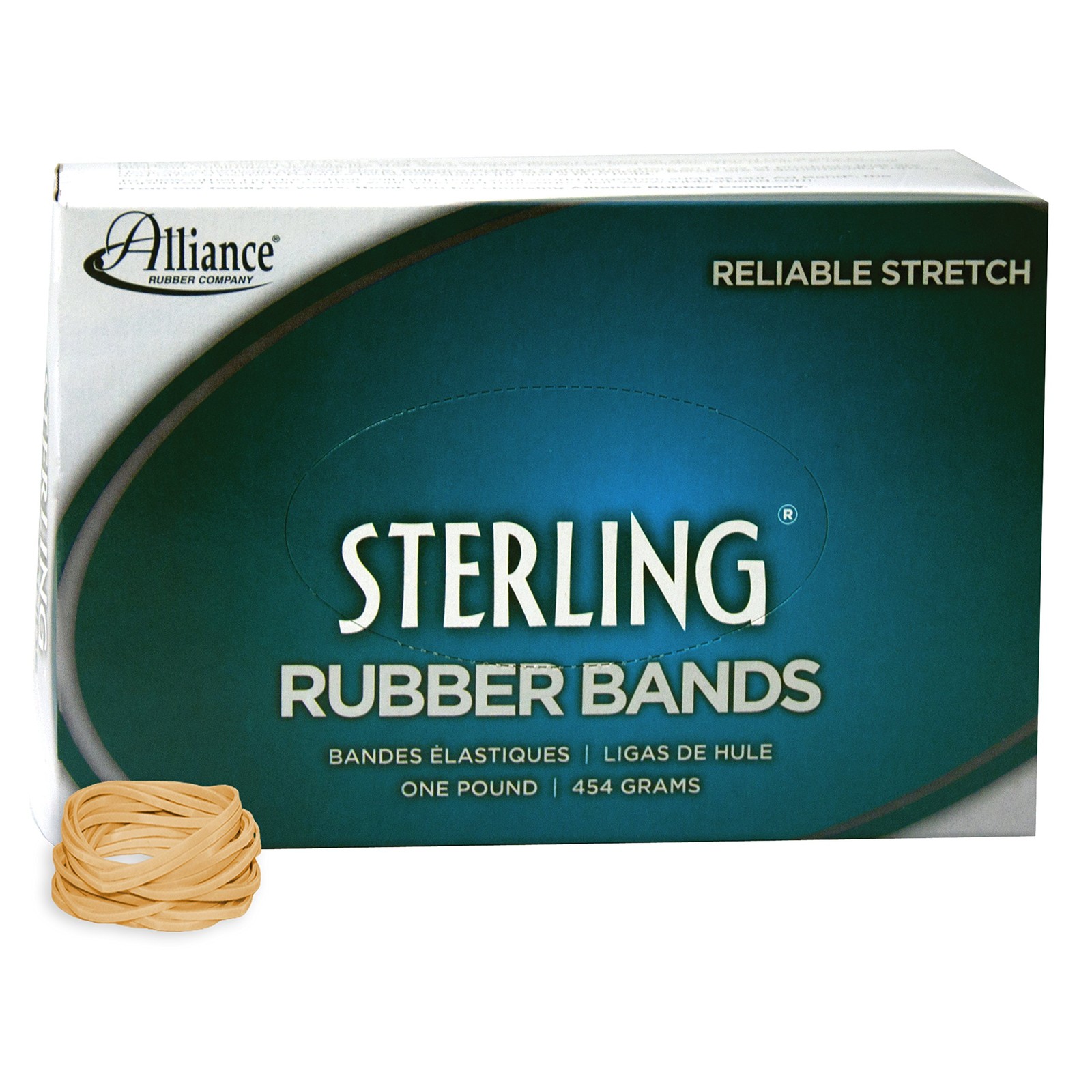 Alliance Rubber 24125 Sterling Rubber Bands Size #12, 1 lb Box Contains Appro…