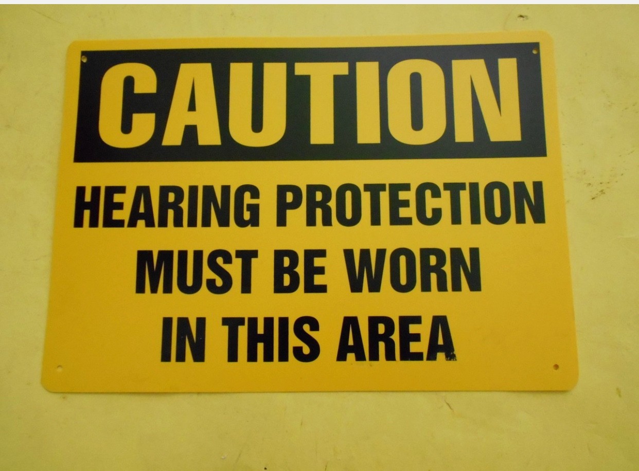 safety sign hearing protection required