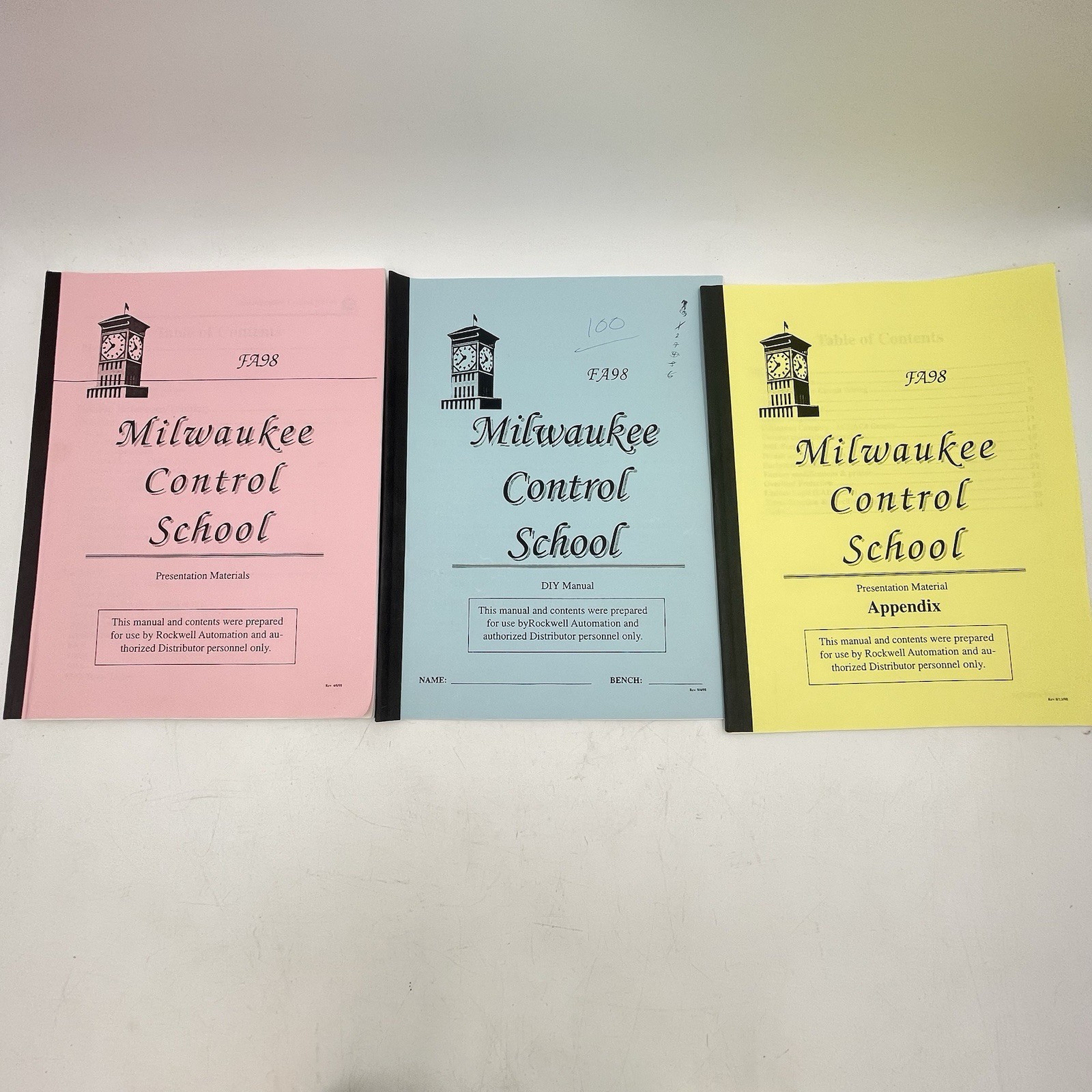 Allen-Bradley Rockwell Automation Milwaukee Control School Manuals Books