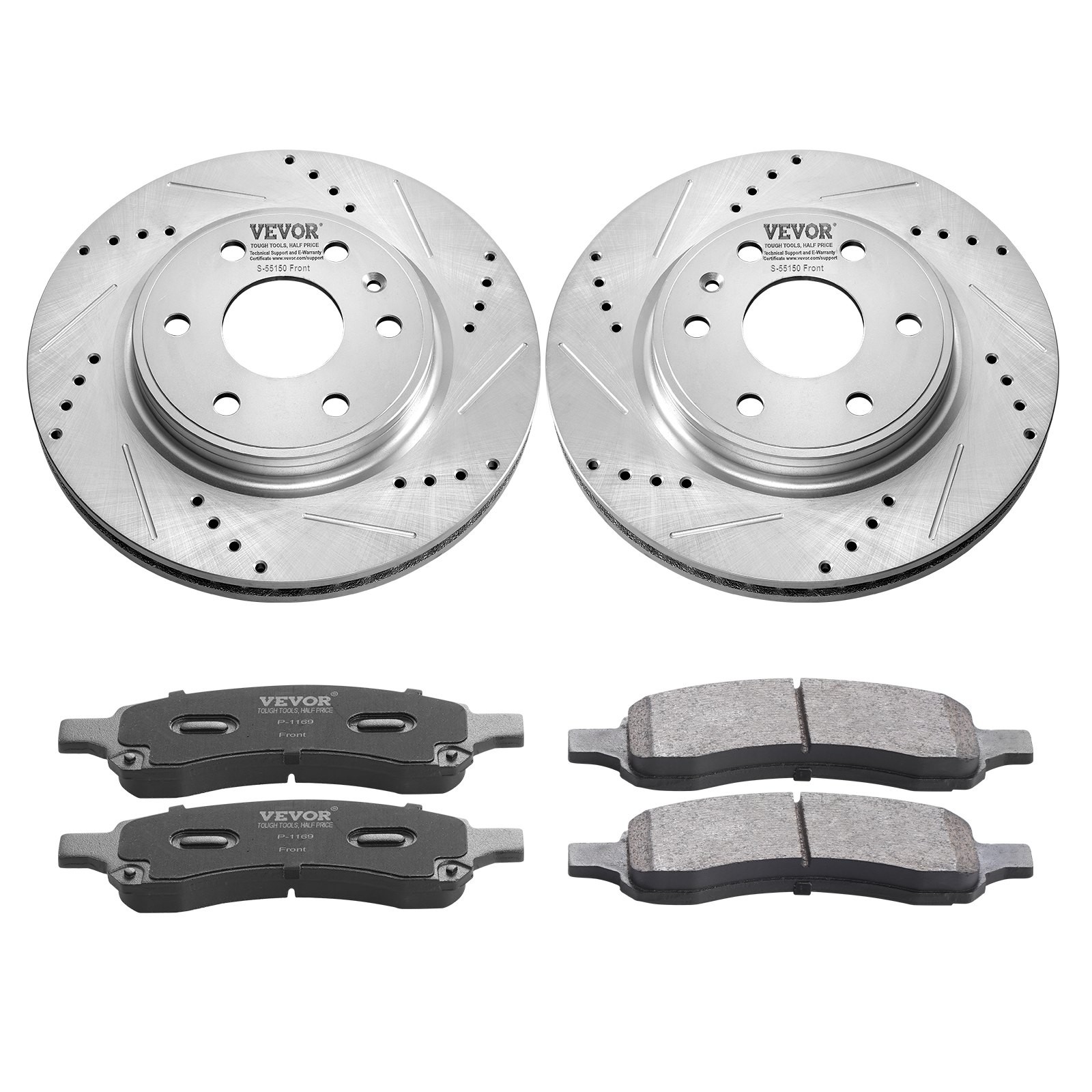 Front Brake Kit Compatible with 2007-2017 Chevy Traverse, Buick Enclave, GMC Aca