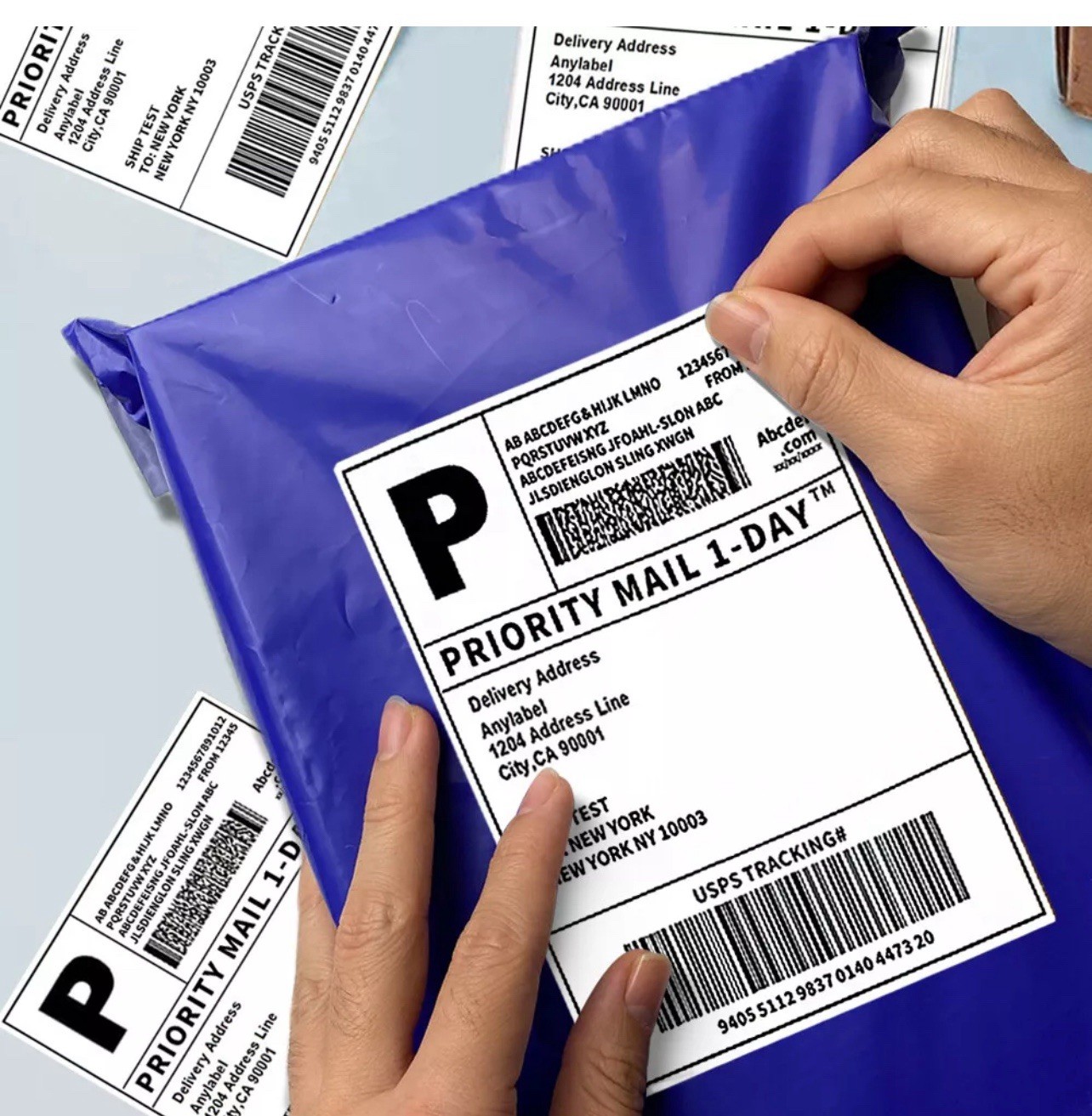 4″x6″ Fanfold Direct Thermal Shipping Labels for Zebra and Rollo 500 PCS