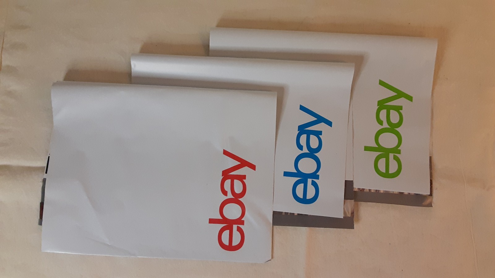 😀 15 Ebay Branded Poly Mailer 12″ x 10″ Color Logo No Padding Red Blue Green