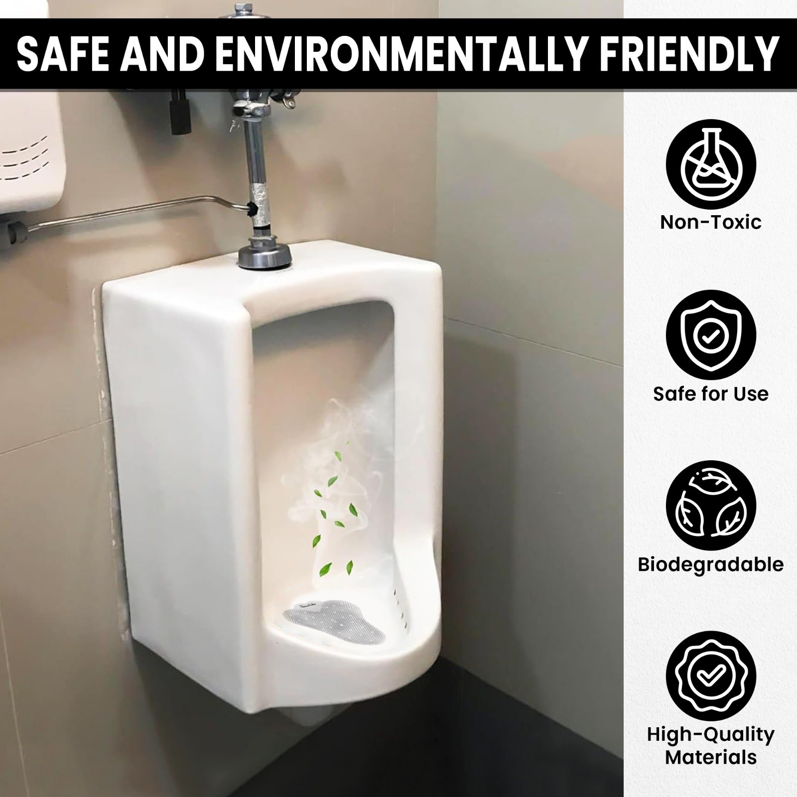 3 – 50 Scented Bathroom Urinal Screens Deodorizing Anti-Splash Fresheners Mats