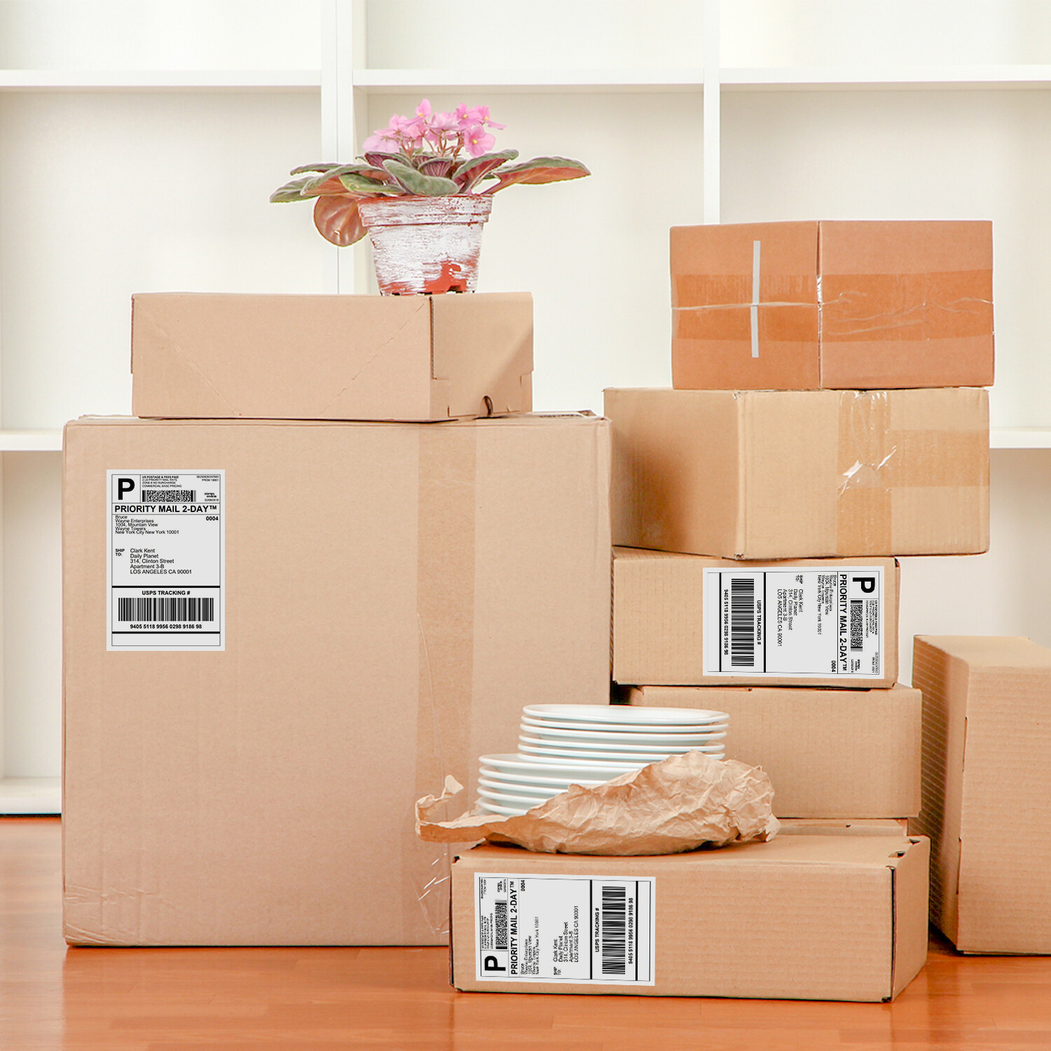 110 Sheets 220 Premium Half Sheet Shipping Labels 200+20 8.5×5.5 2 Per Sheet