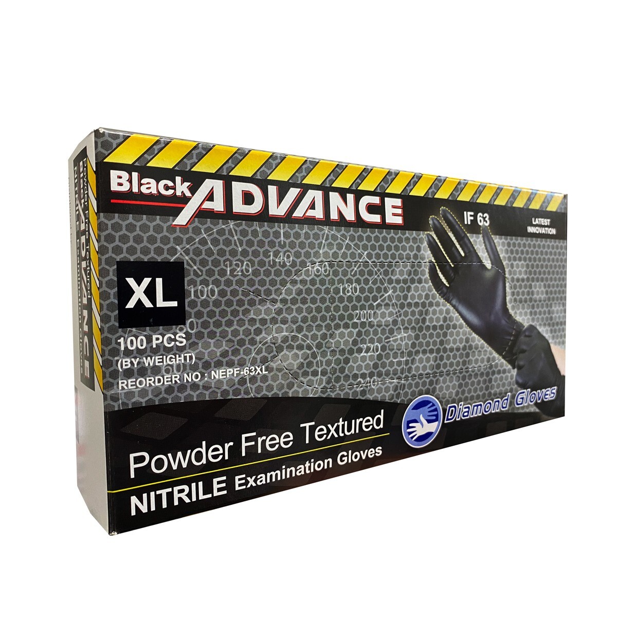 6 Mil Black Nitrile Disposable Gloves Powder Free Case 1000 PC S M L XL XXL