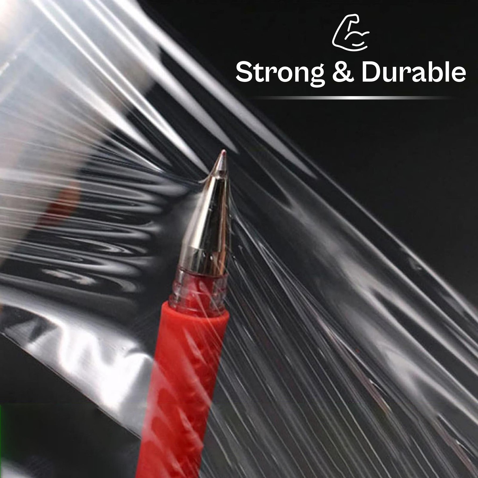 Self Adhering Mini Stretch Film with Grip Handle Clear Wrap 5″ x 700′, 120 Gauge