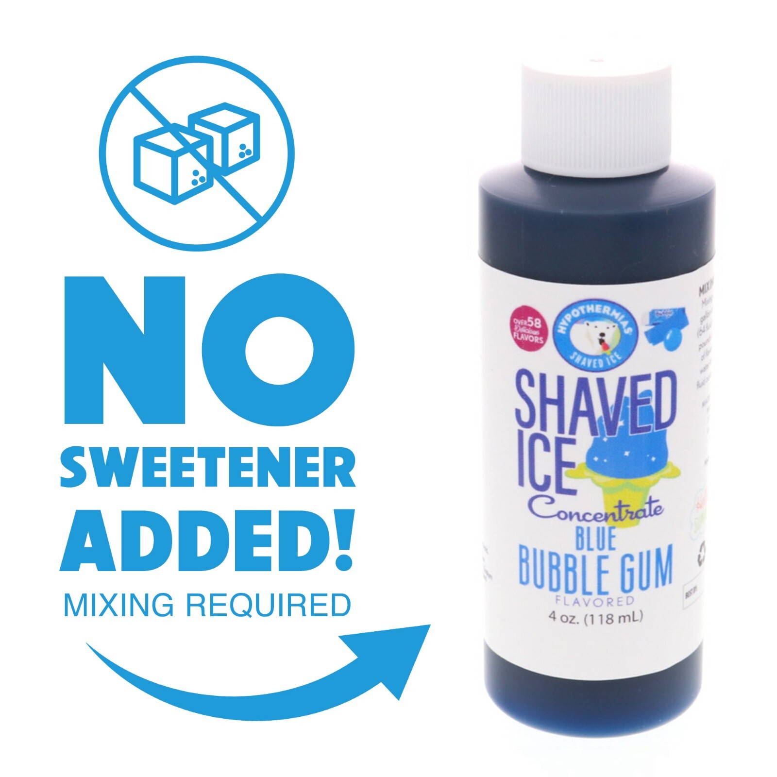 Hypothermias BLUE BUBBLE GUM Flavor 🍧 Snow Cone machine Concentrate UNSWEET