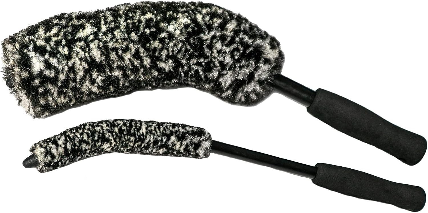 Bendable Brush Set – Unique Adjustable 2-Piece Wheel Brush Set Cleans Behind …