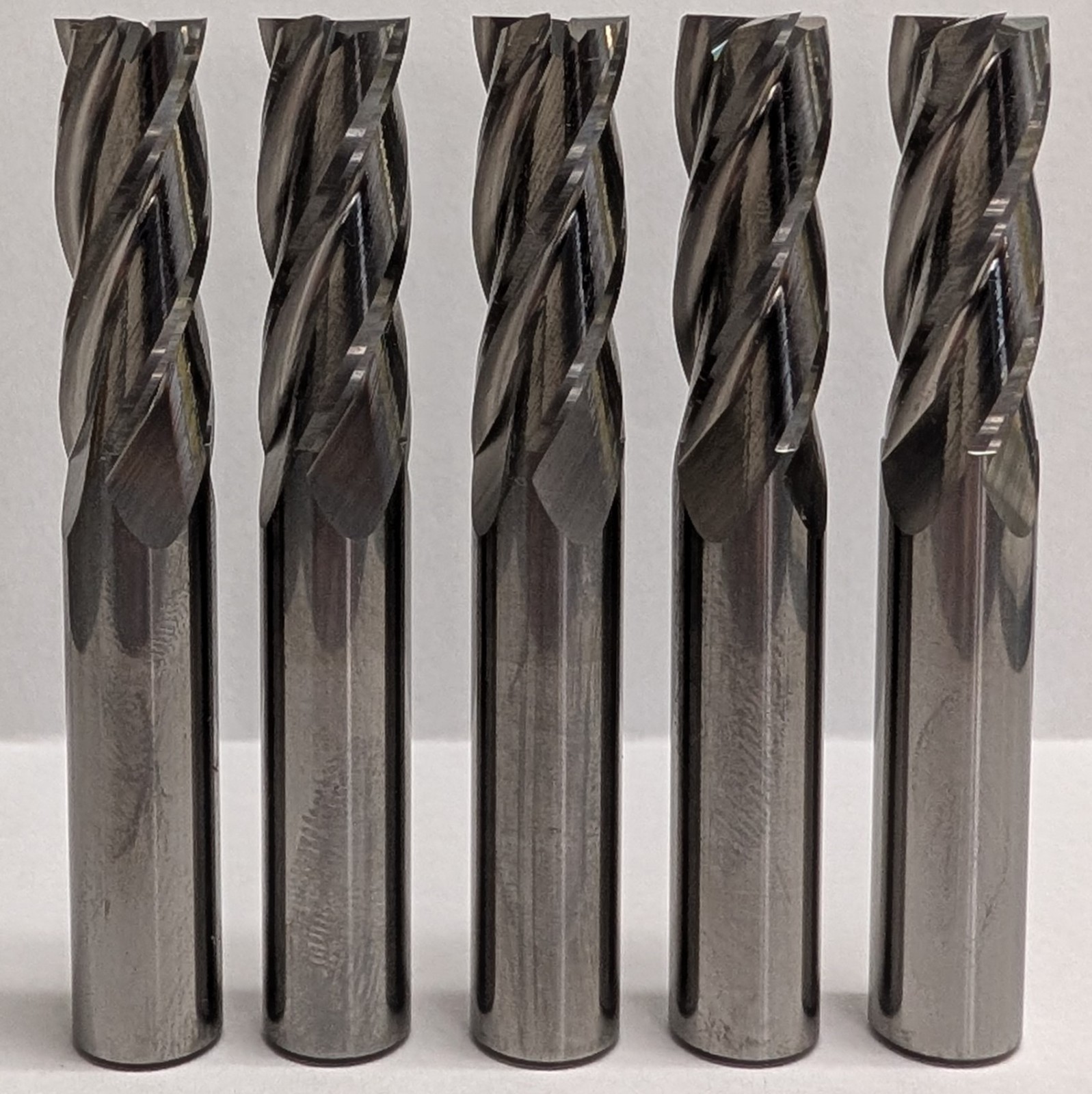 5 PCS 1/4″ 4 FLUTE CARBIDE END MILL