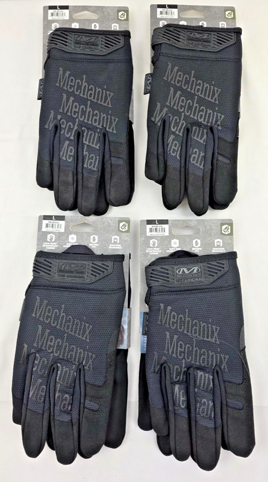 Mechanix Wear Large MG-55-010 Black Tactical Work Gloves Mechanic DIY Tactical