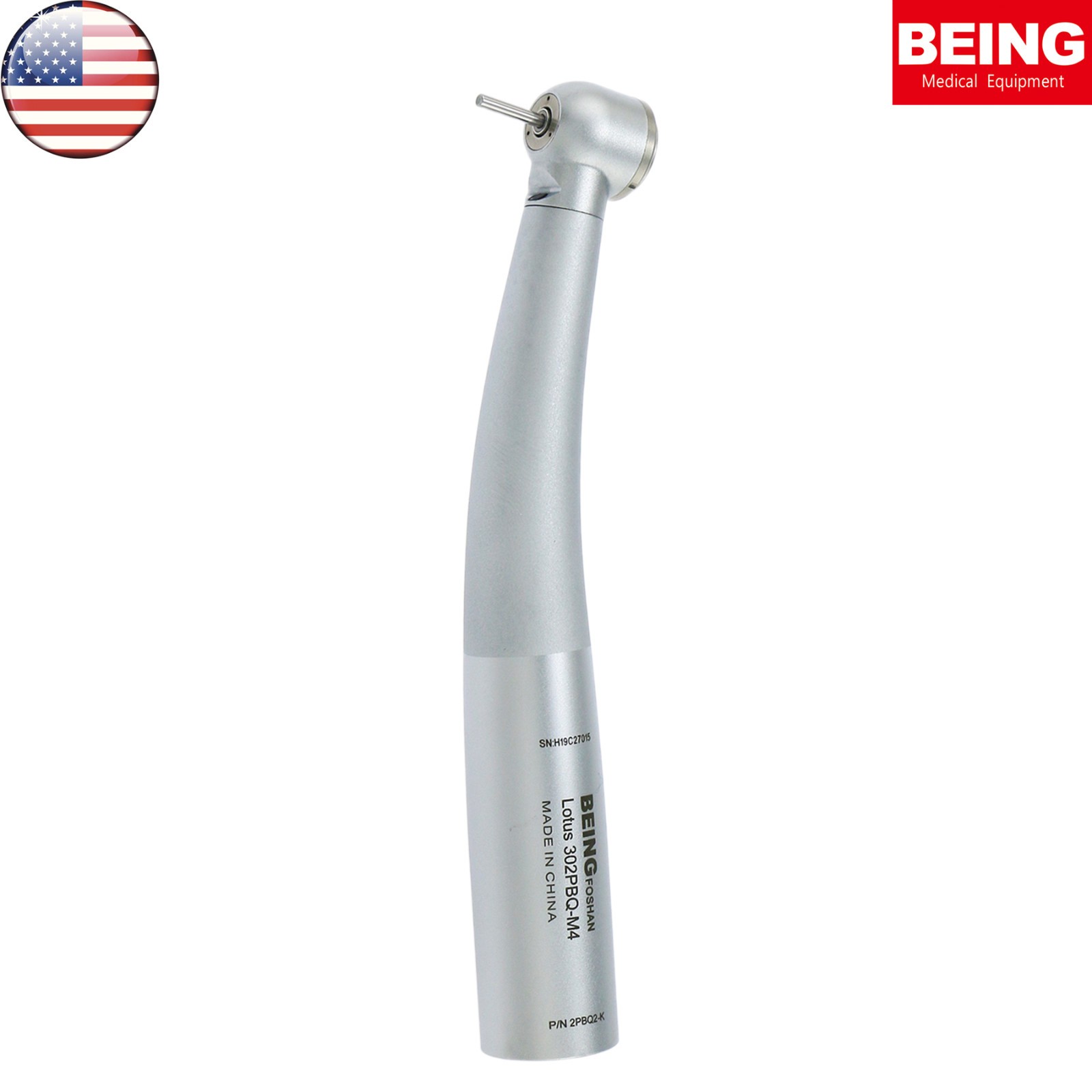 US BEING Dental High Speed Handpiece 4Hole Fiber Optic LED Coupler fit KAVO 6Pin