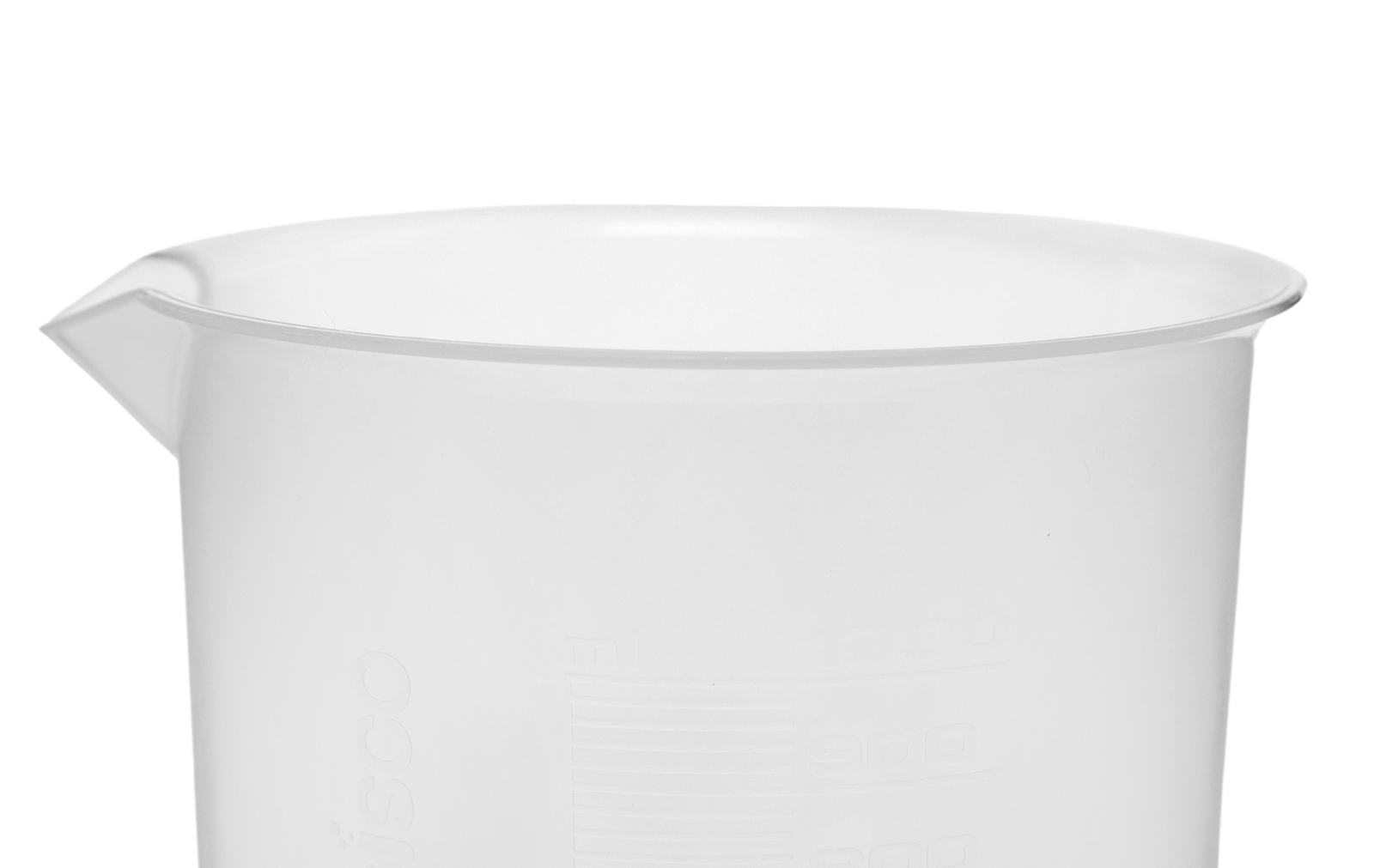 Eisco Labs 1000ml Polypropylene Plastic Beakers, Raised Graduations – 3 Pack