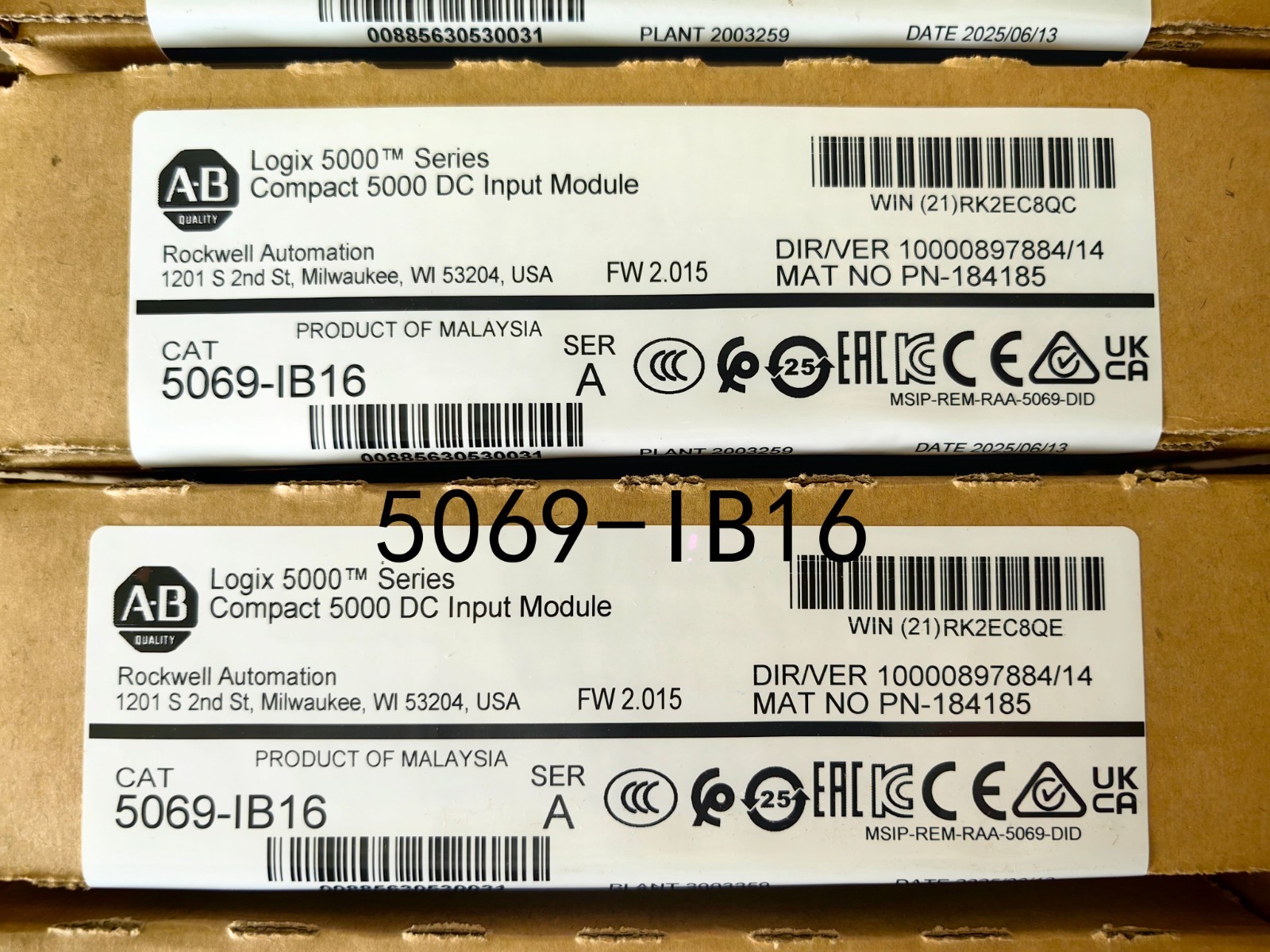 2025 New Allen-Bradley 5069-IB16 Ser A Compact 5000 DC I/O Input Module 5069IB16