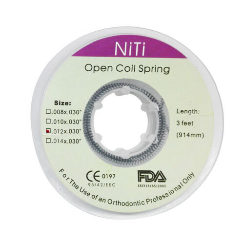 Dental Orthodontic Dental Braces Niti Open Coil Spring Dia.008/010/012/014 914mm