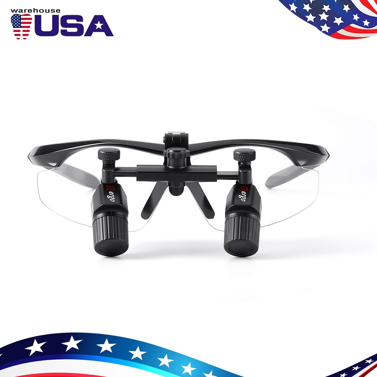 4.0 X Dental Ergo Loupes Medical Surgical Magnifier Binocular 5W LED Head Light