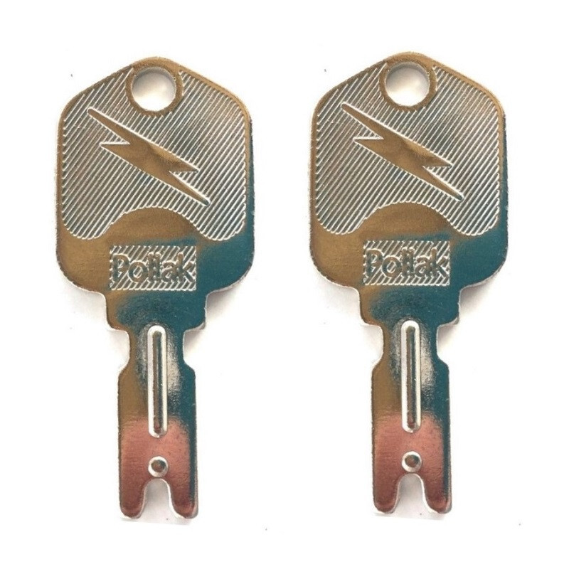 (2) Pollak OEM Forklift Ignition Keys Clark Crown Gradall Gehl Hyster Komatsu