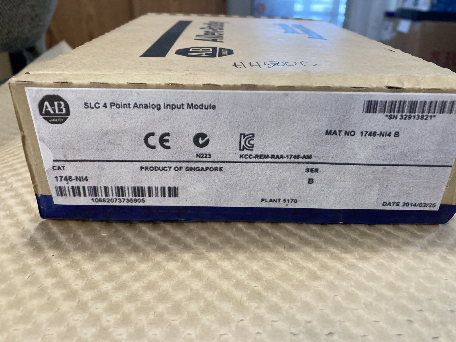 AB 1746-NI4 Allen-Bradley SerB, SLC 500 Input Modele 1746NI4 NEW-Open Box