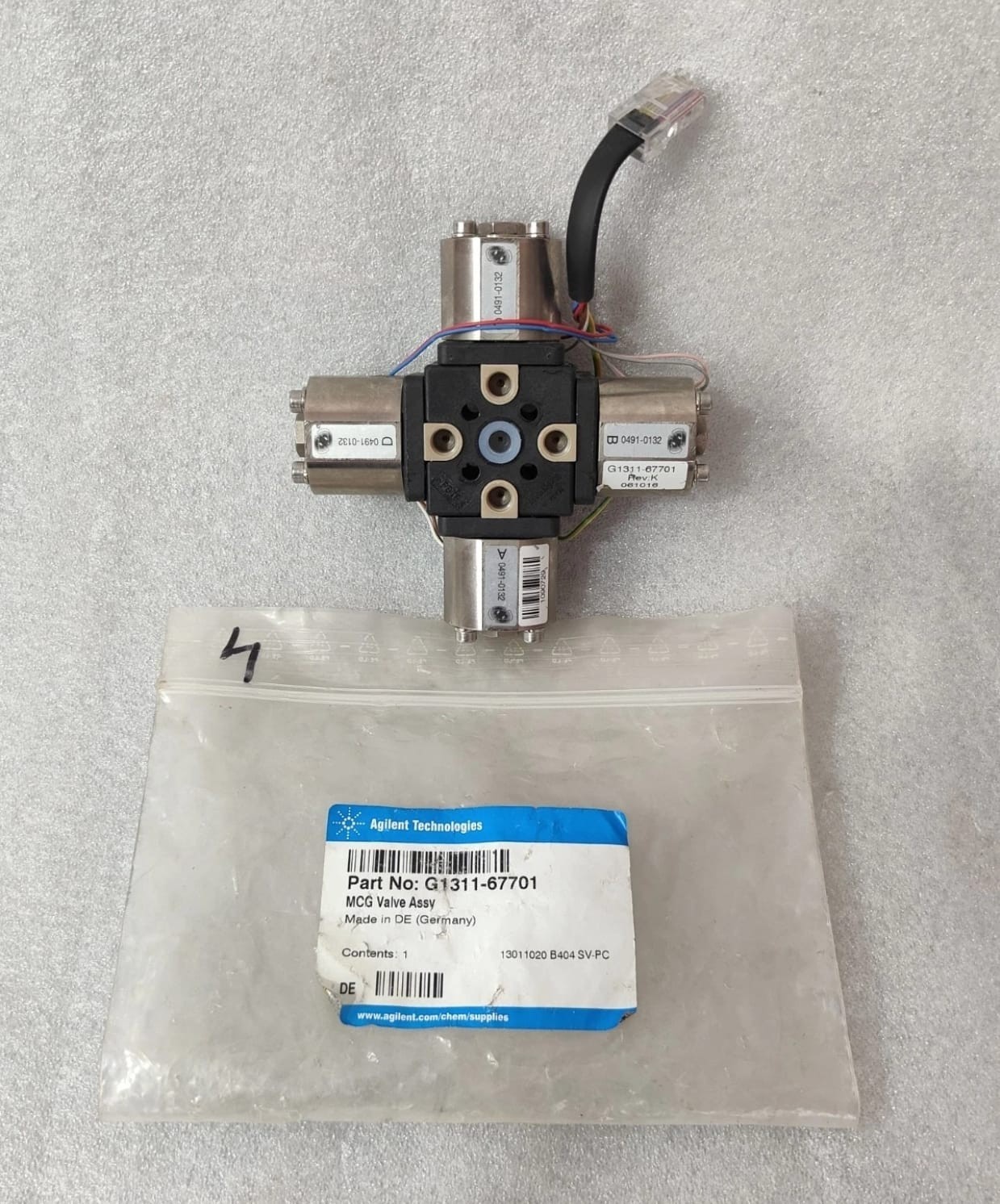 AGILENT TECHNOLOGIES G1311-67701 MCGV MULTI CHANNEL GRADIENT VALVE ASSY REV:K