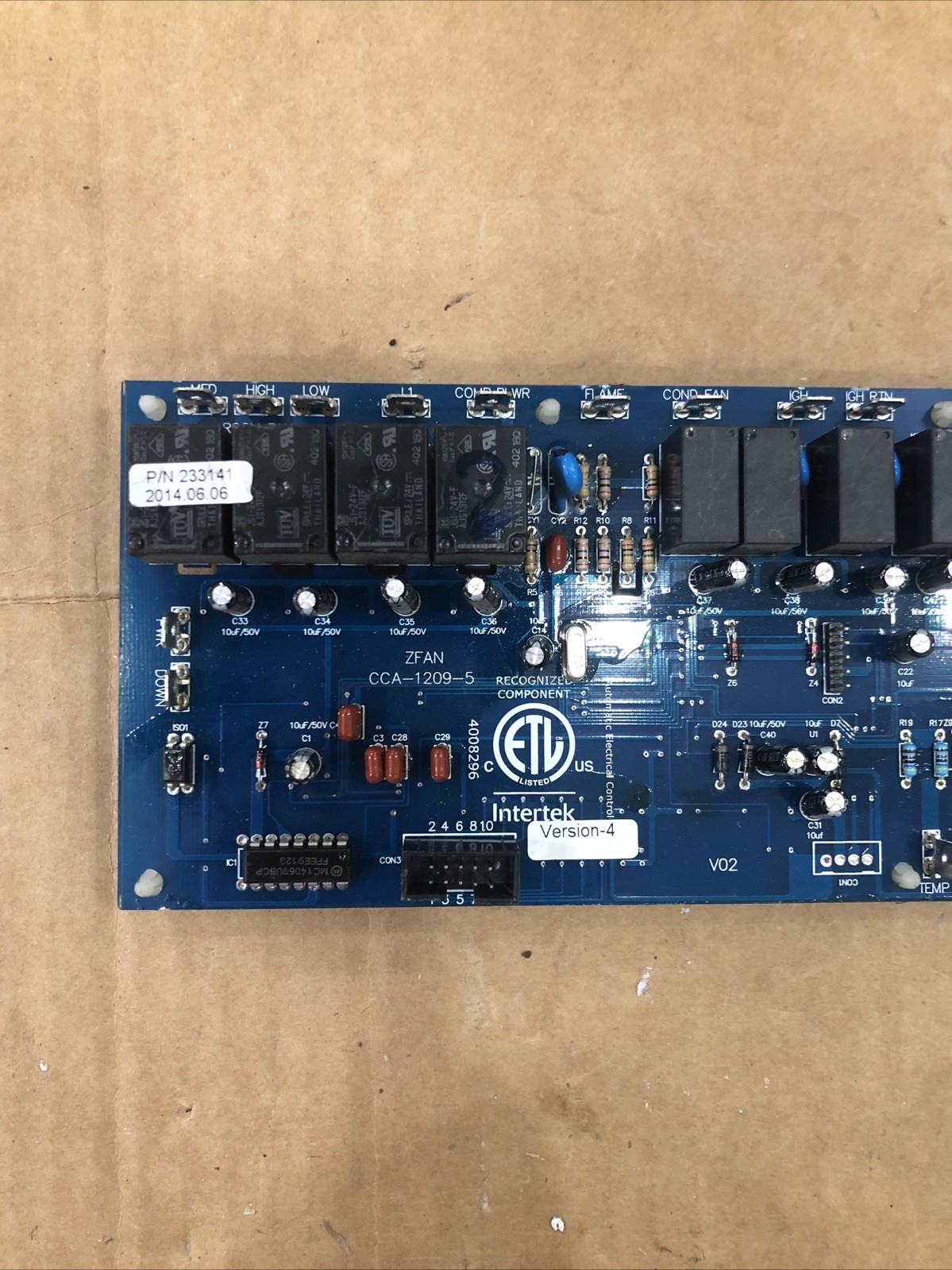 Intertek PTAC Control Board PN: 233141