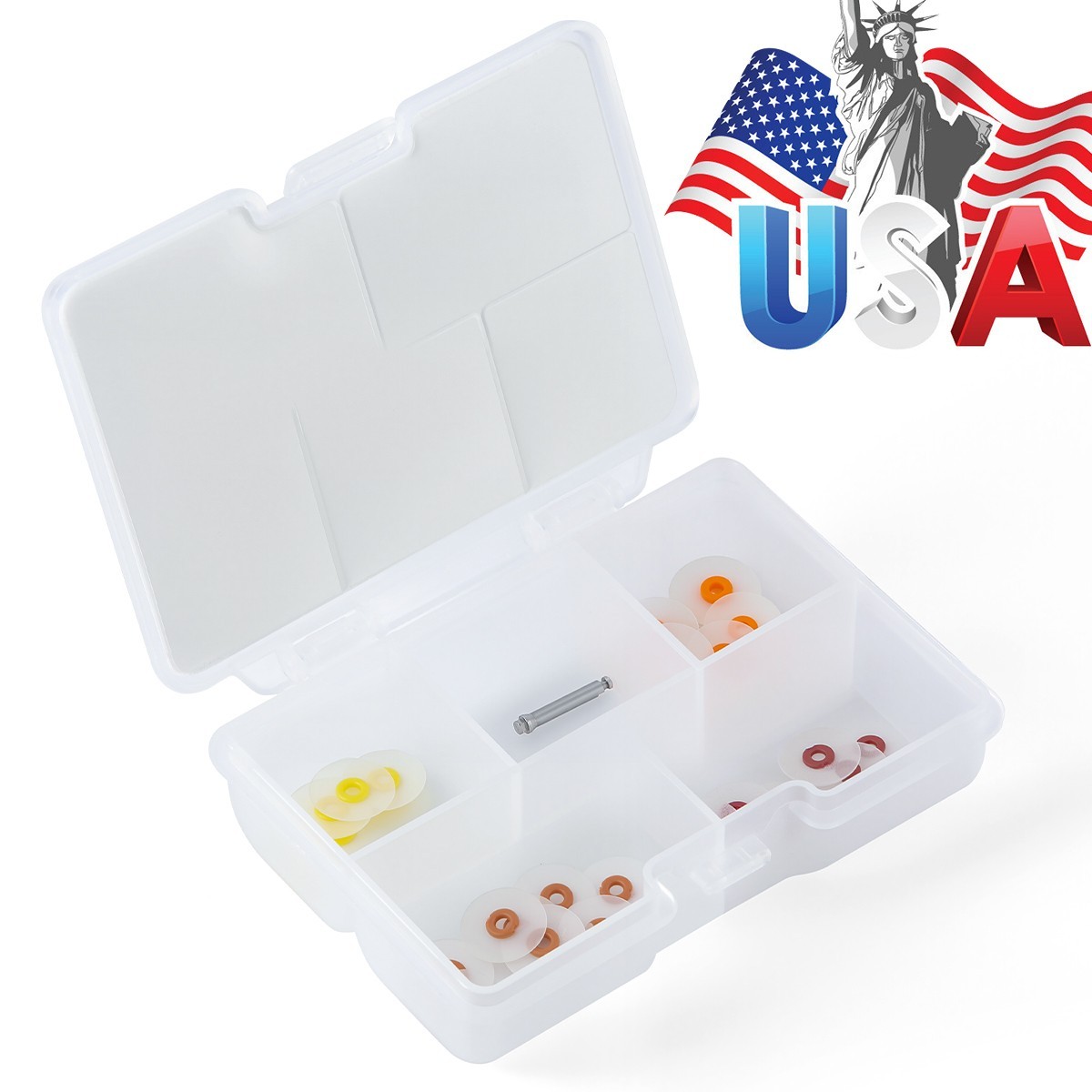 Kit de 40 Discos + Mandril para Pulido Dental RA2.35mm, para Contraángulo
