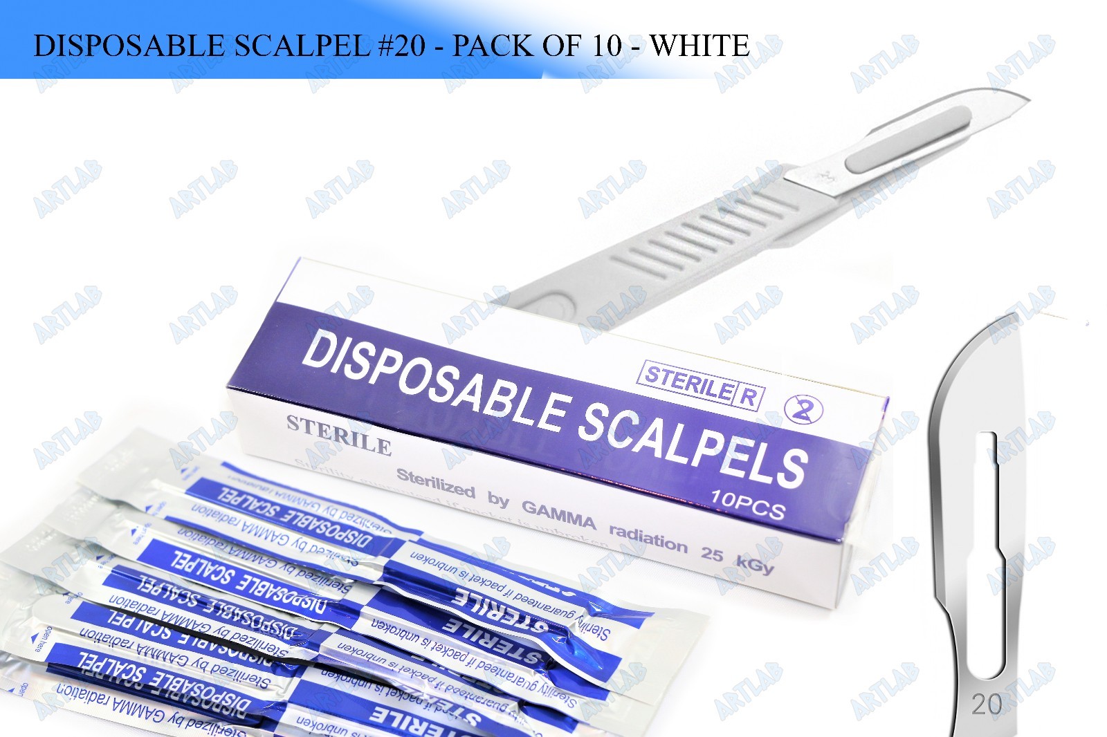 DISPOSABLE SCALPELS #10 TO #22 INDIVIDUALLY FOIL WRAPPED SINGLE USE DERMAPLANING