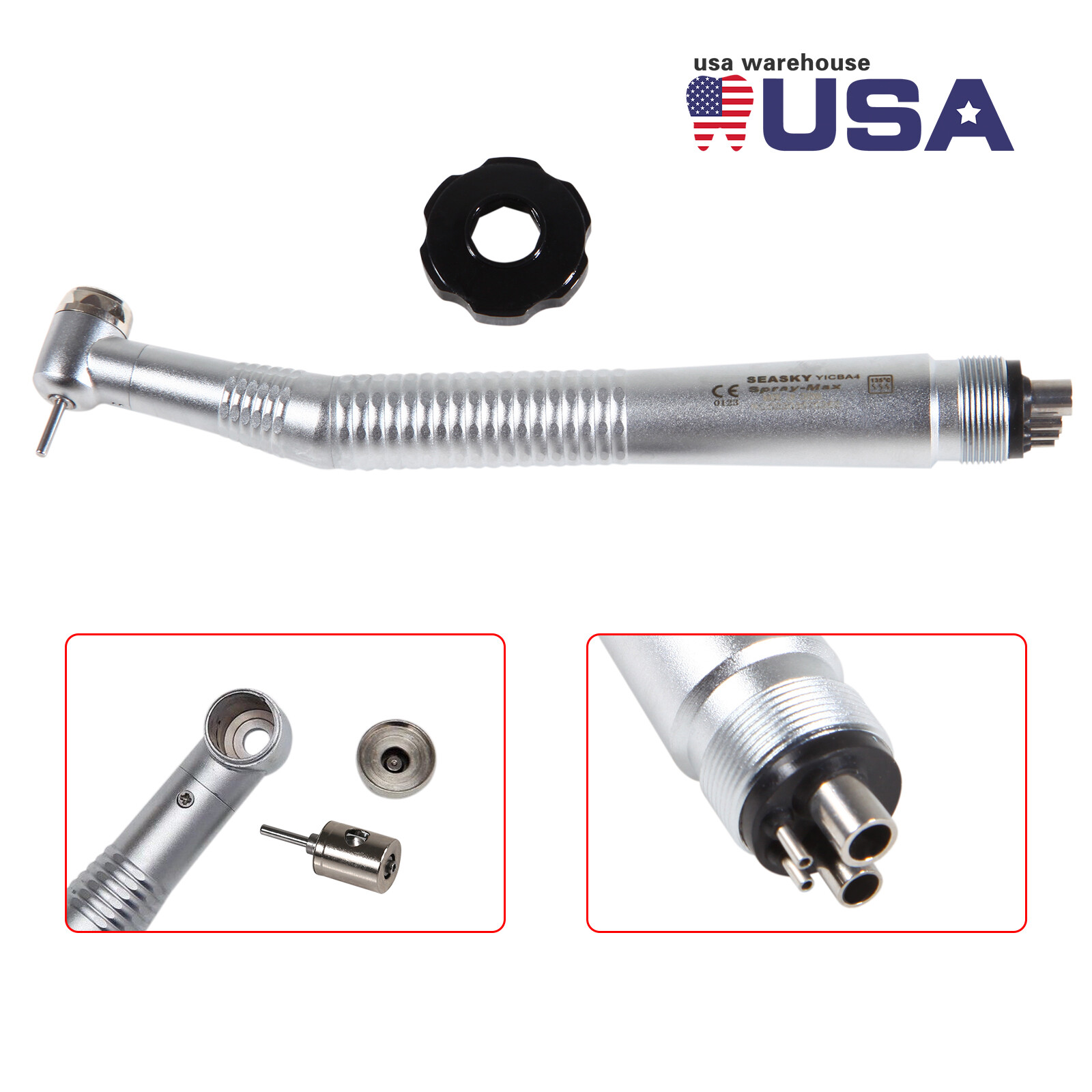 10 Pcs Dental High Speed Turbine Handpiece 4 Hole Fit NSK PANA MAX SEASKY-Y1BA4