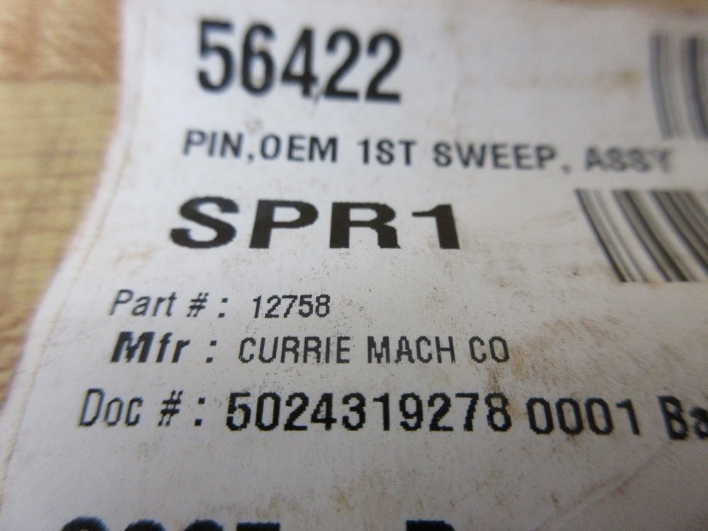 Currie Mach Co 12758 Pin 56422