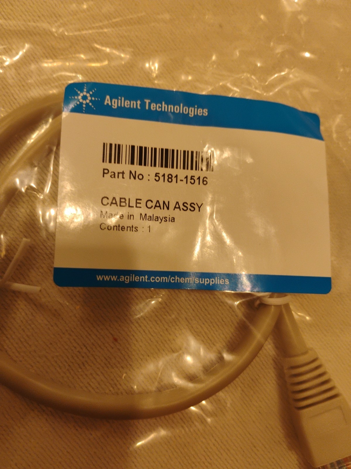 Agilent CAN Cable Assy, P/N 5181-1516