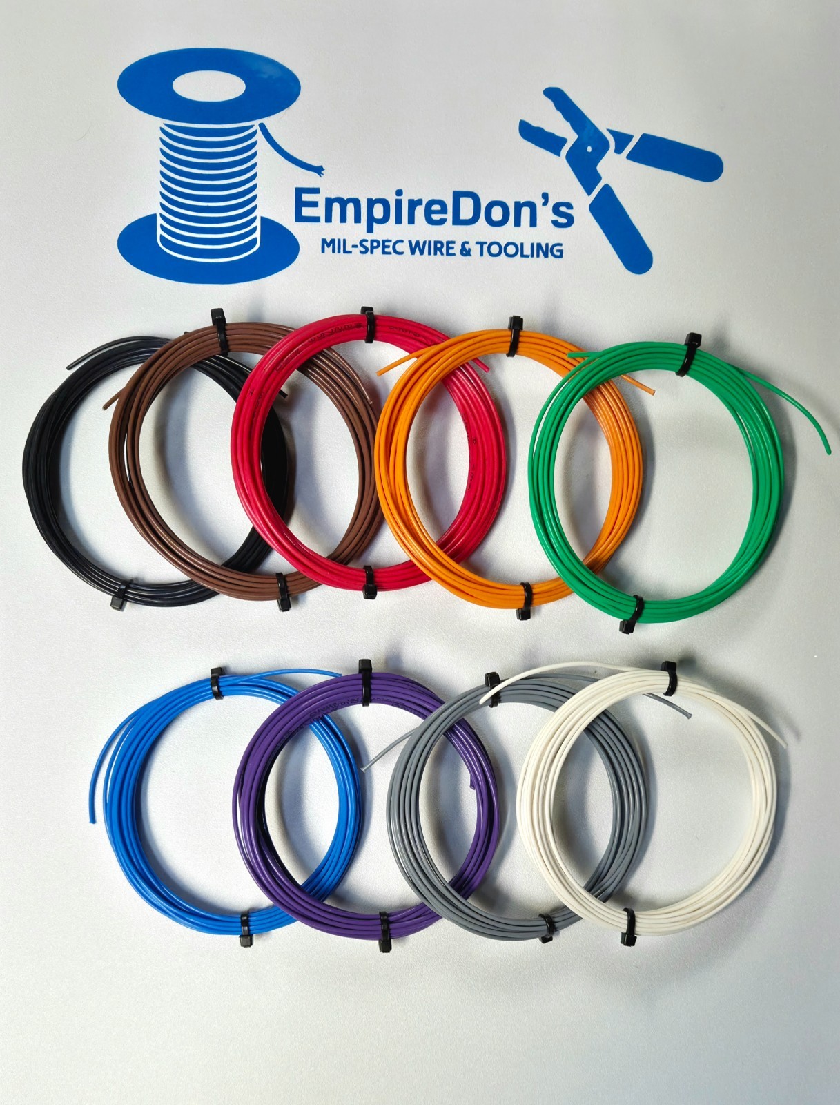 20 AWG Mil-Spec Wire Teflon (PTFE) Stranded Silver Plated, Wire Kit 225 ft