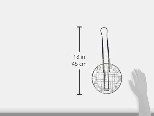 Winco Culinary Basket, 8-Inch Diameter, Coarse Mesh, Medium, Nickel