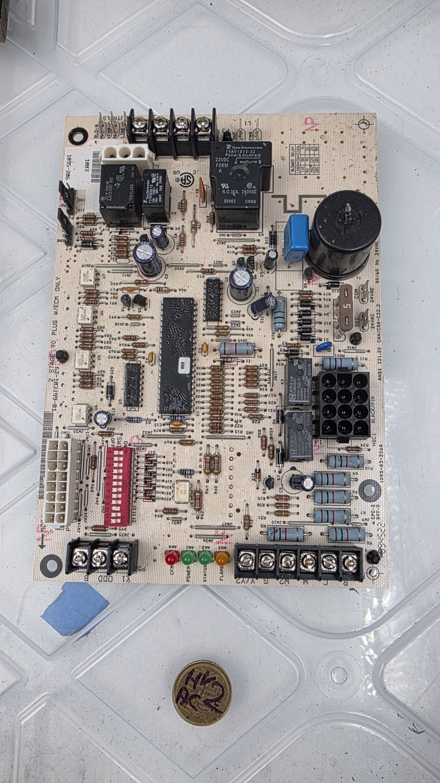 Rheem /Ruud 1095-83-206A Furnace Control Board 2-Stage 62-103189-01