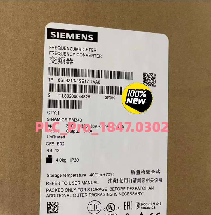 6SL3210-1SE17-7AA0 1PCS Brand New Siemens 6SL3210-1SE17-7AA0 Fast shipment