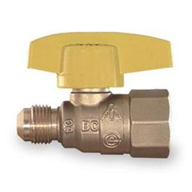 Brasscraft TBV8-8 Gas Ball Valve 1/2″ Brass Flare x FNPT 100% Leak Tested