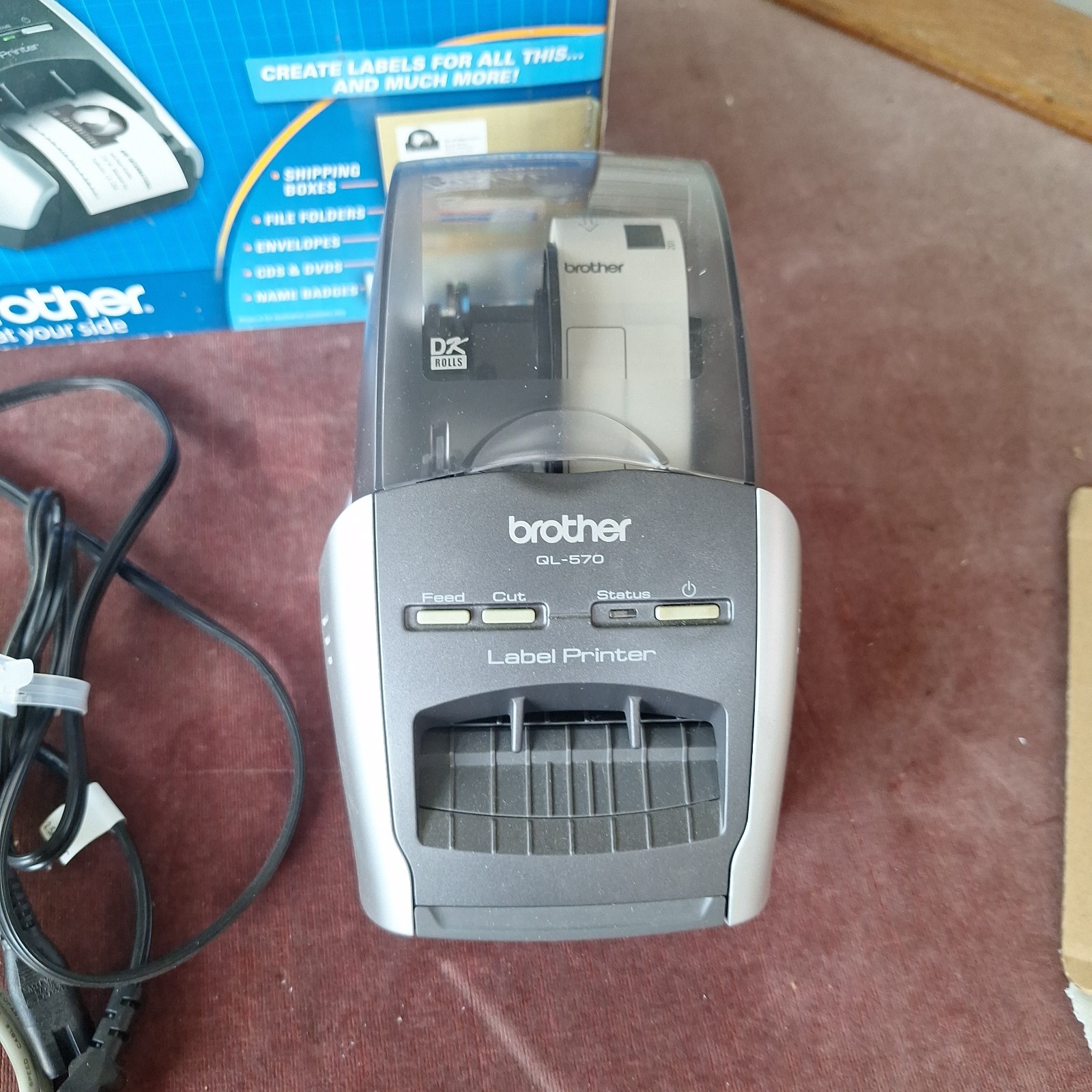 Brother QL-570 Professional Label Printer High Resolution Incomplete Open Box