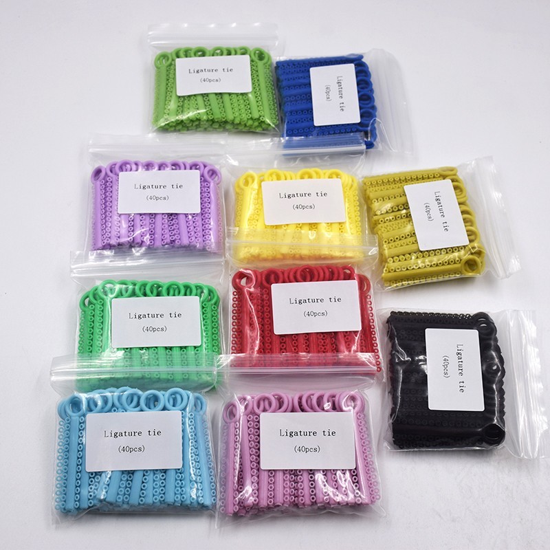 1040Pcs Dental Orthodontic Ligature Ties Elastic Rubber Bands 37 Color To Choice
