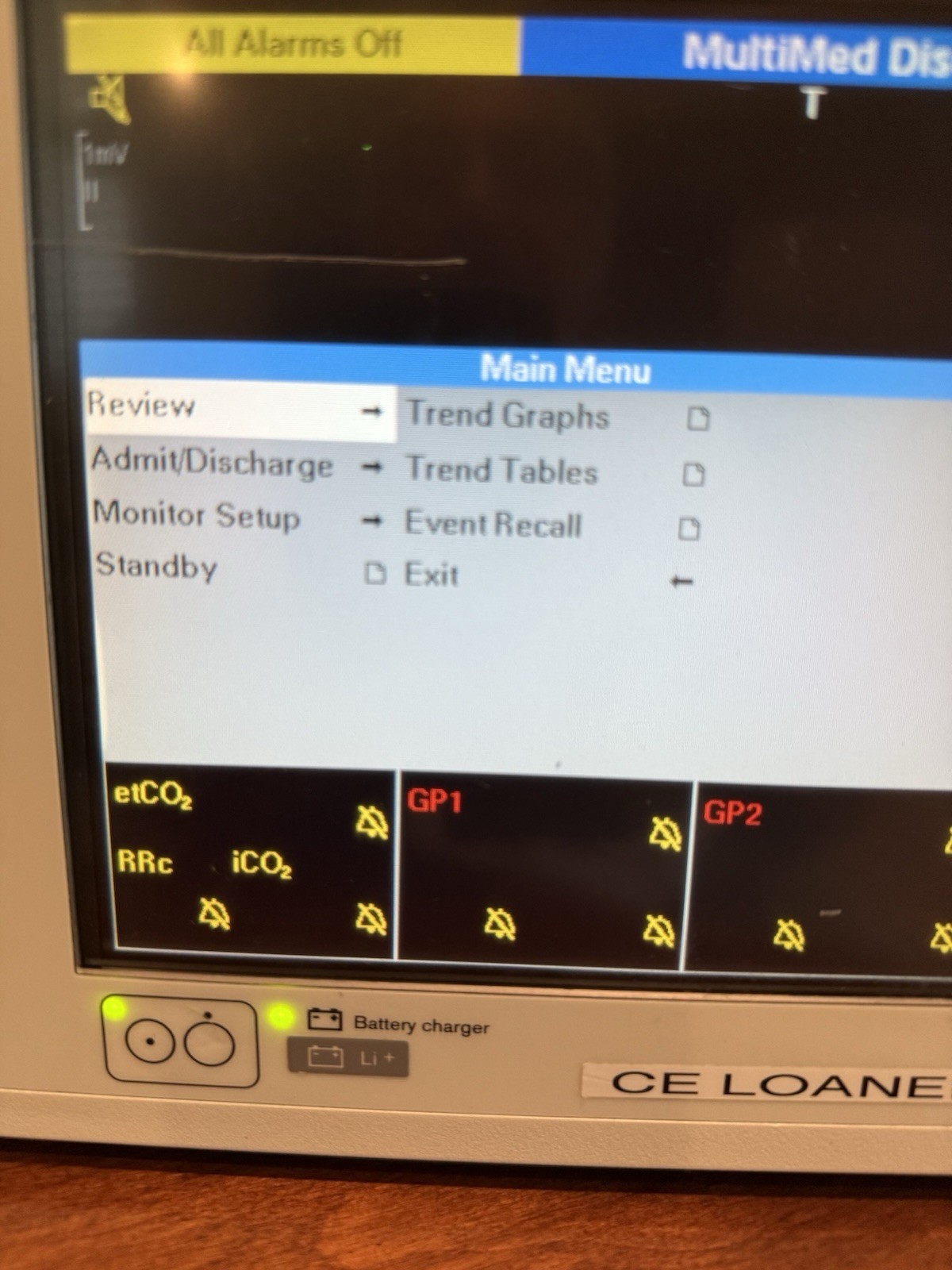 Drager Infinity Gamma XL Patient Monitor Unit With Power Supply