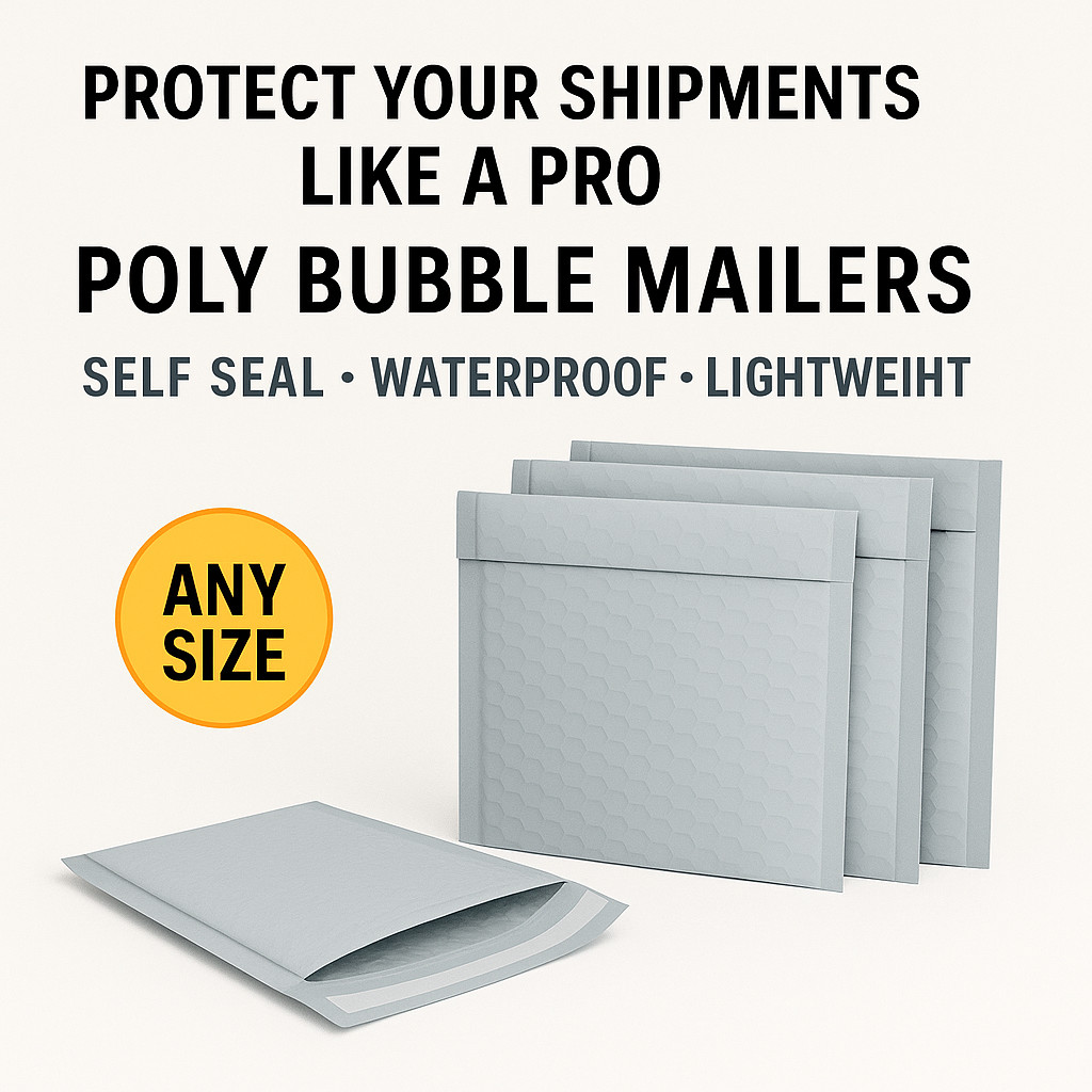 ANY SIZE POLY BUBBLE MAILERS SHIPPING MAILING ENVELOPES SELF SEAL PADDED