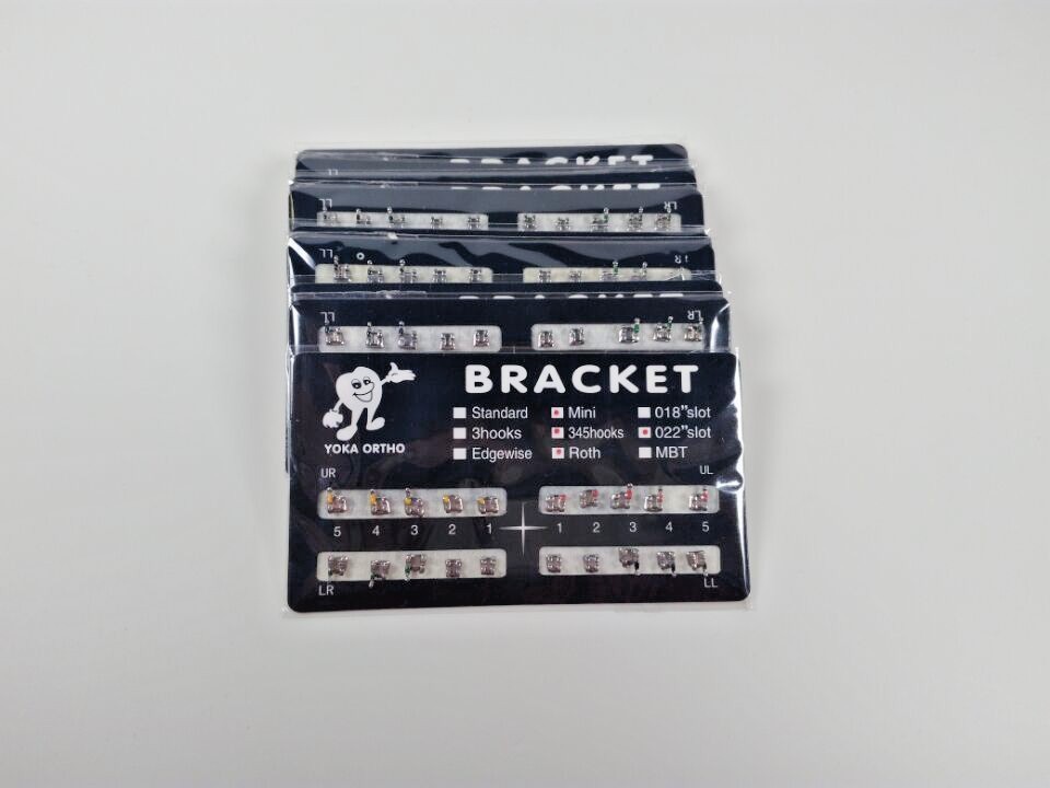 Metal Brackets Mini Roth 022 Slot 345 with hooks Dental Orthodontic Yoka Ortho