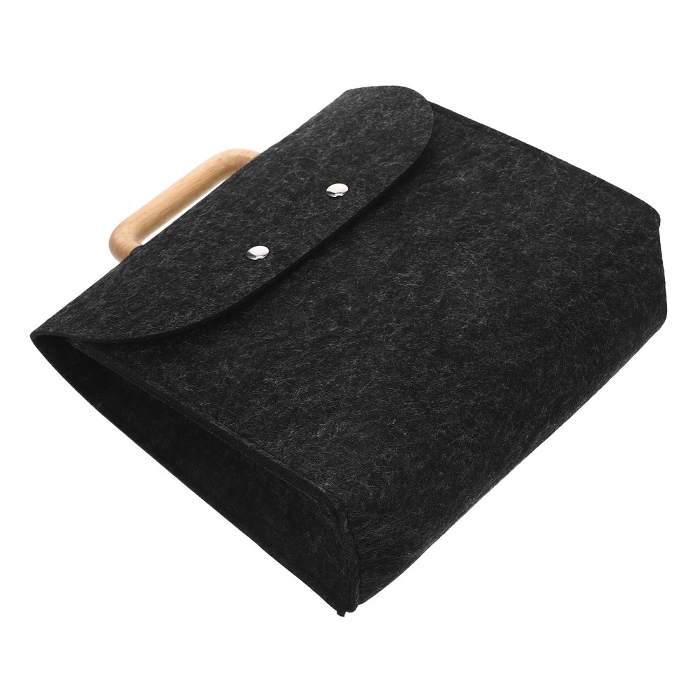 1Pack Dark Grey Felt Tote Bag for Business Setting Professionals