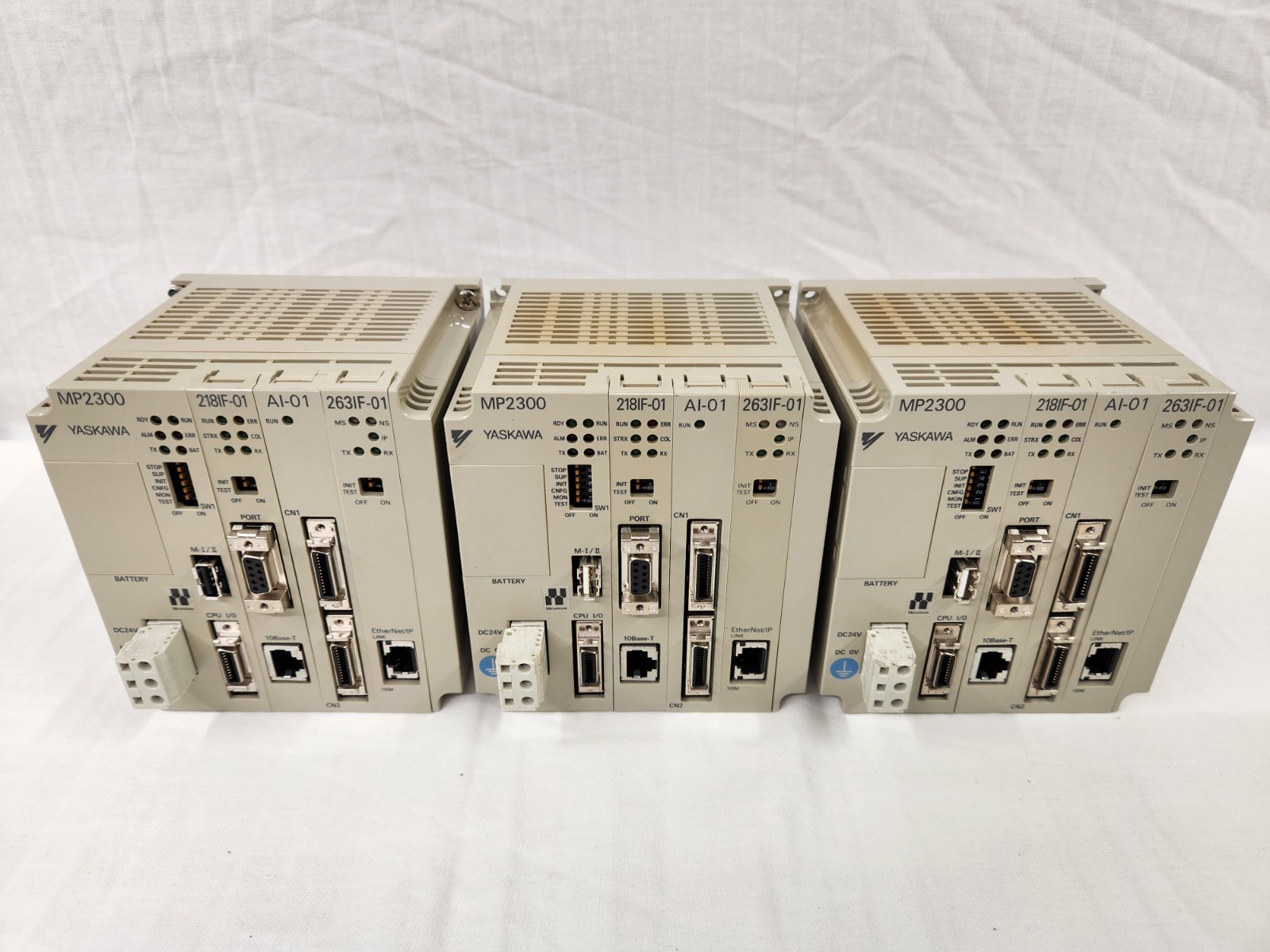 Yaskawa JEPMC-MP2300 Motion Controller CPU Module with 218IF-01/ AI-01/ 263IF-01