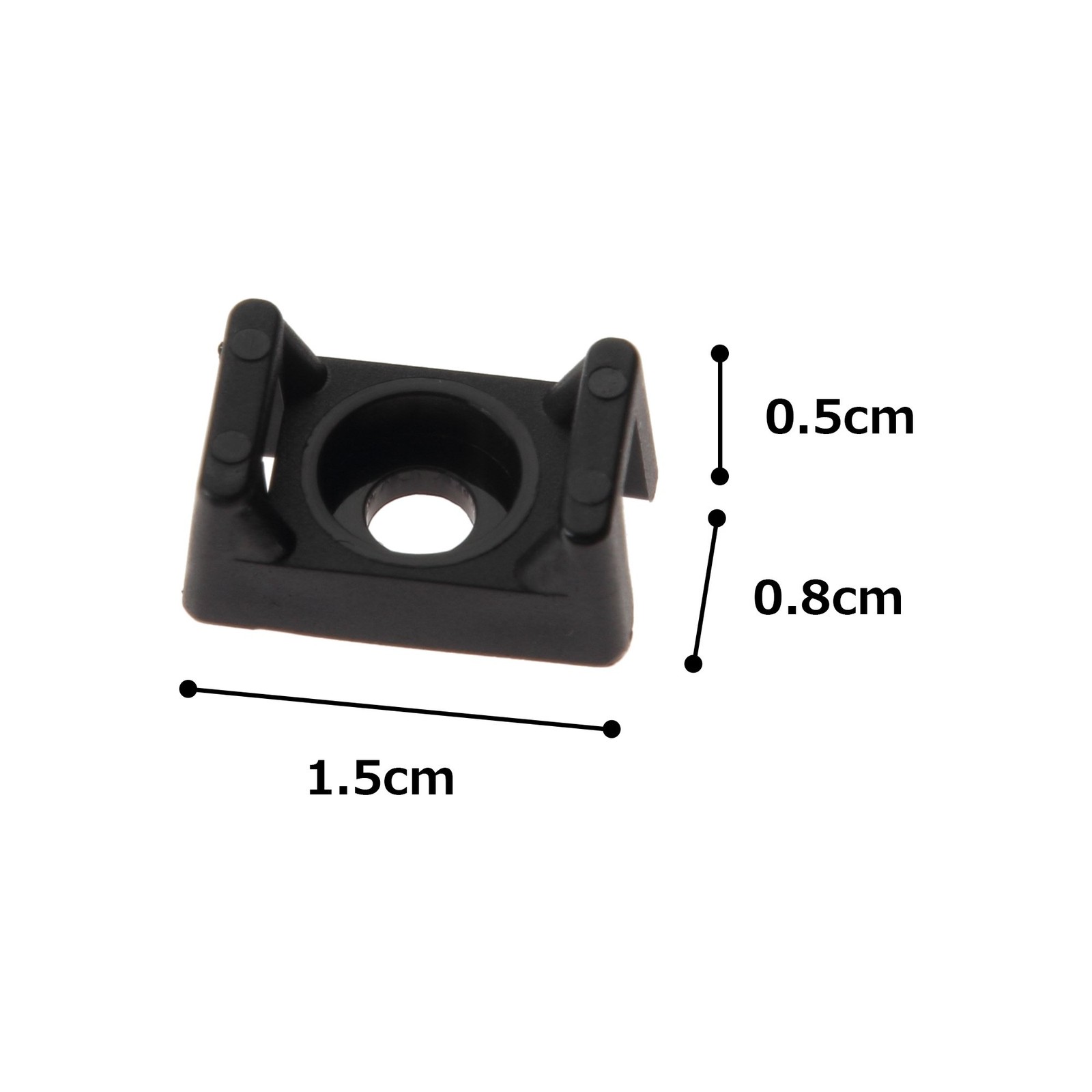 TM3S8-C100 Cable Tie Mount, .61″, #8 Screw, Weather Resistant, Polypropylene,…