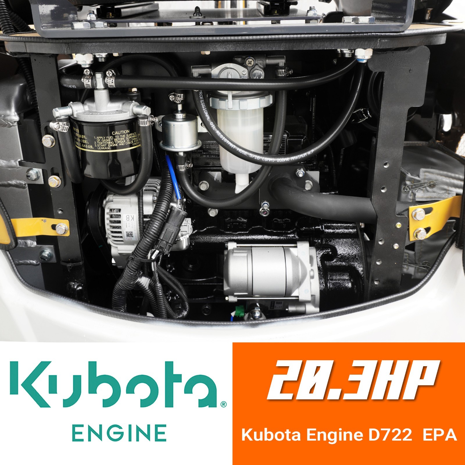 20HP Kubota EPA Mini Excavator | Hydraulic Thumb, Side Tilt & Wide Tracks