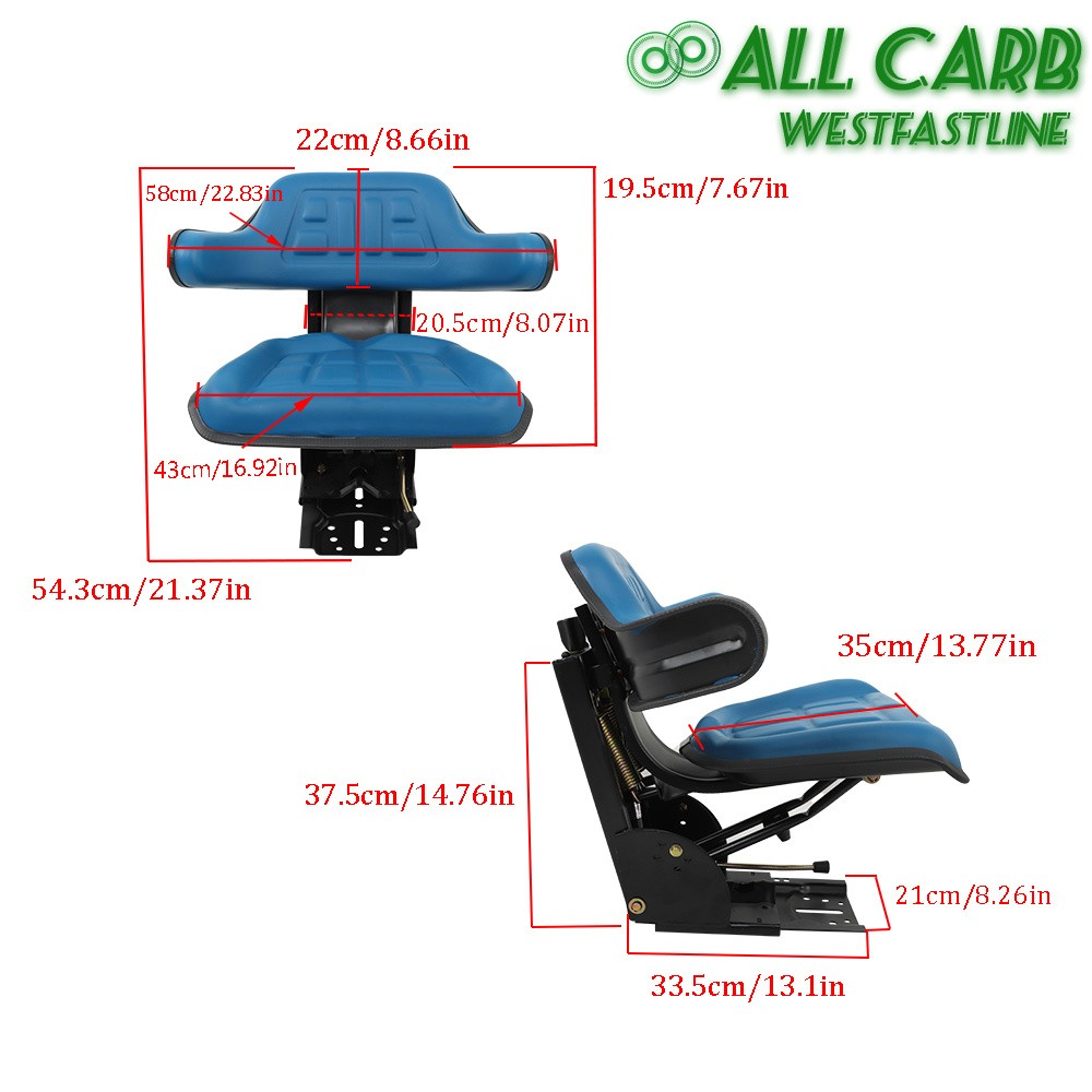 Blue Tractor Suspension Seat For Ford 2000 2600 2610 3000 4000 3600 4600 3910