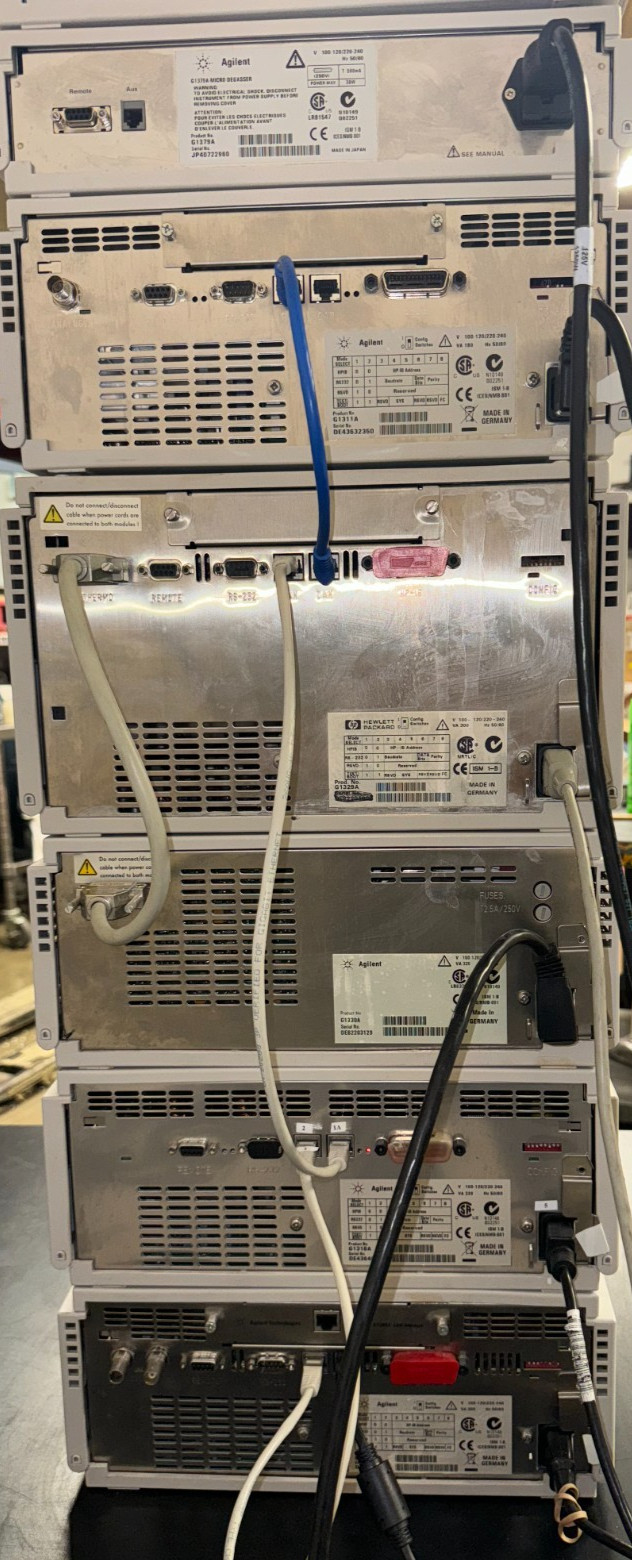 Agilent 1100 HPLC System Pump Autosampler G1315B DAD Detector Column Oven #18306