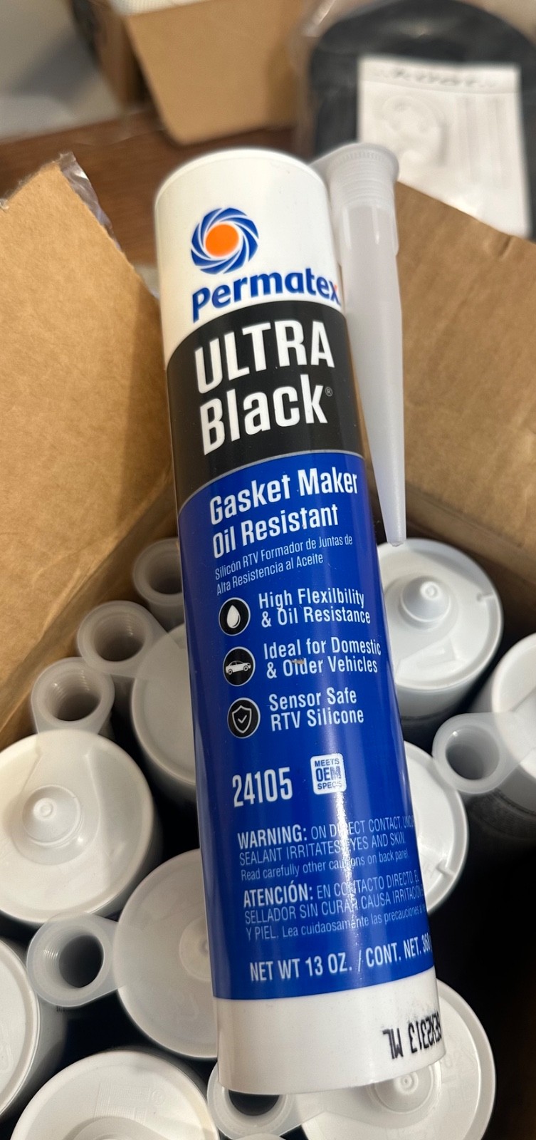 Permatex Ultra Black Maximum Oil Resistance RTV Silicone Gasket Maker 13 oz