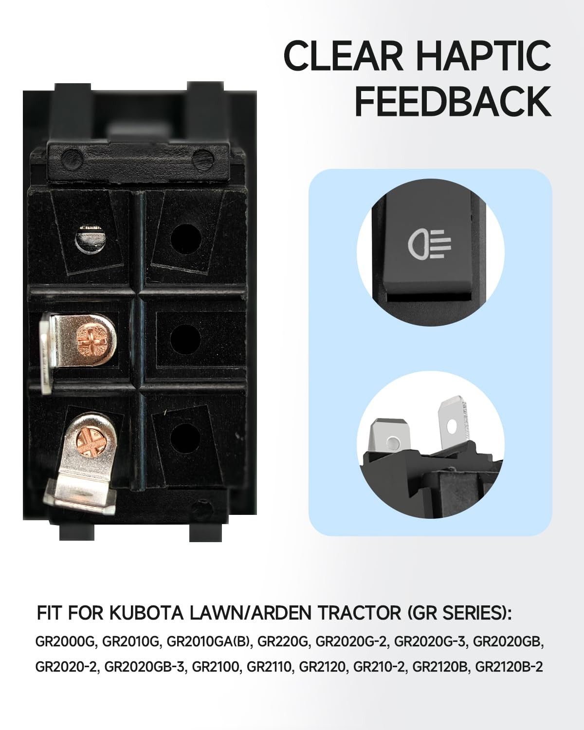 Toggle Rocker Switch Headlight, Kubota B, BX, TG, GR Series, K1122-62212