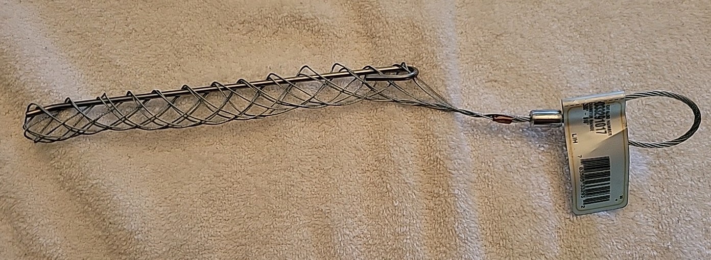 033291017 Hubbell Kellems Fiber Optic Pulling Grip Slack .50-.61 Rod Closing